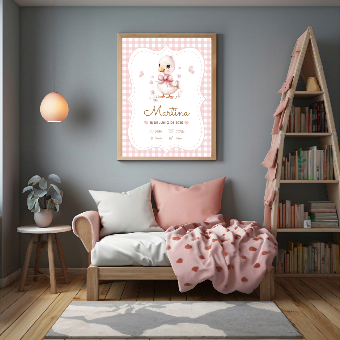 Lámina infantil oca vichy