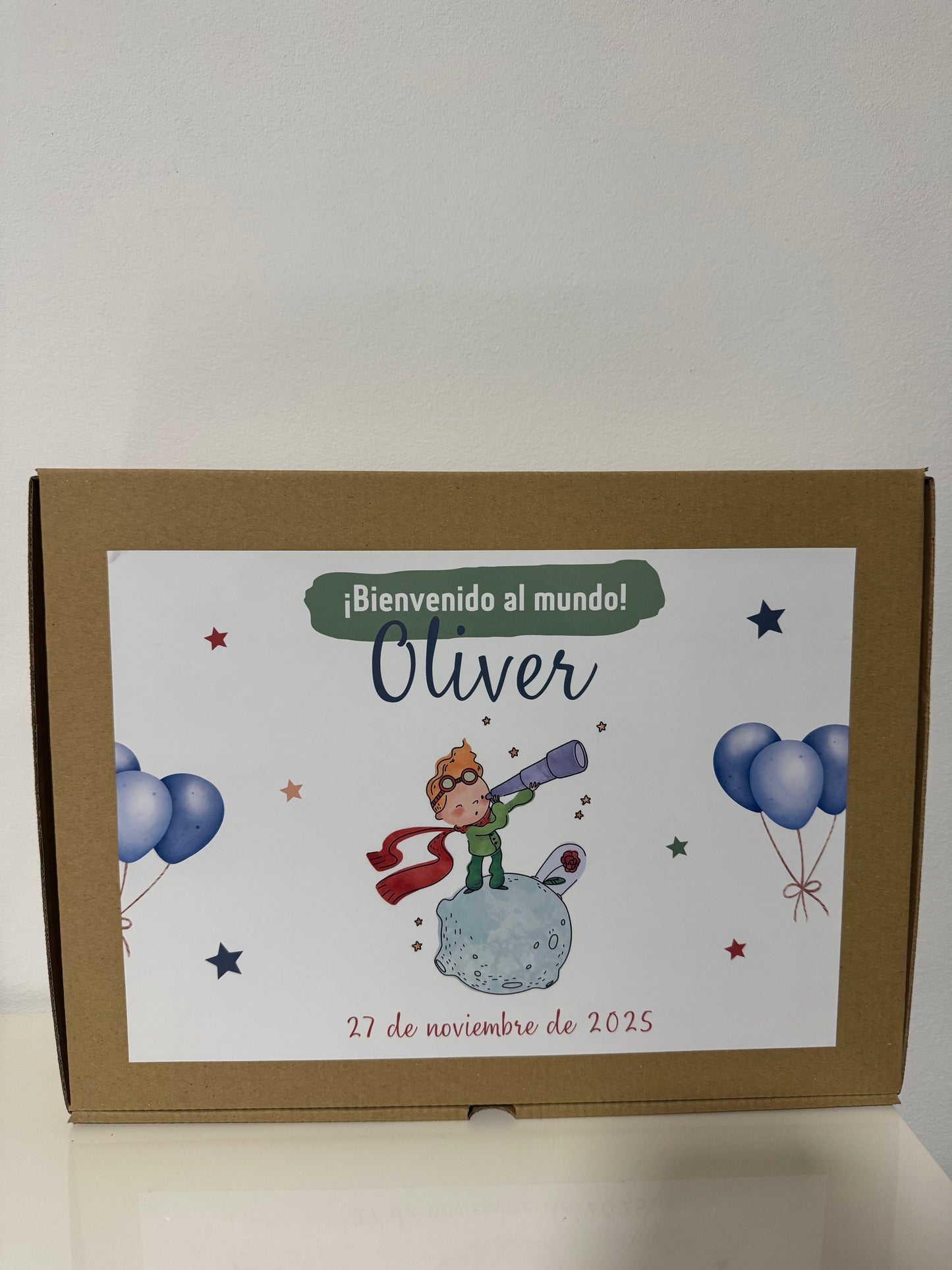 Guarda recuerdos nacimiento bebé " El principito"