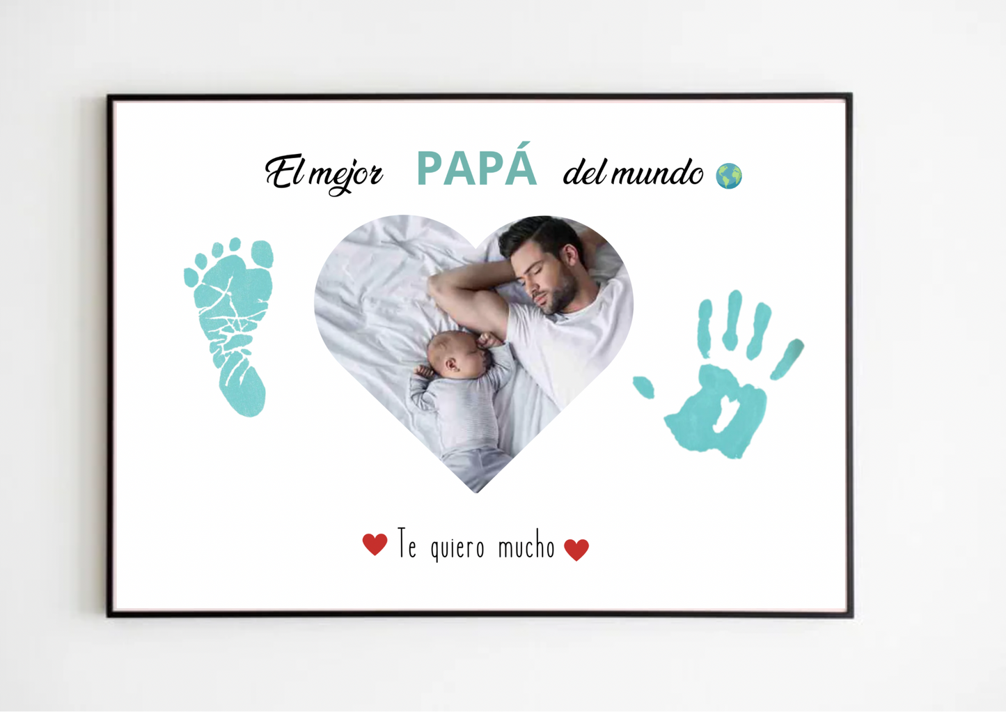 Lámina personalizada "Huellas papá"