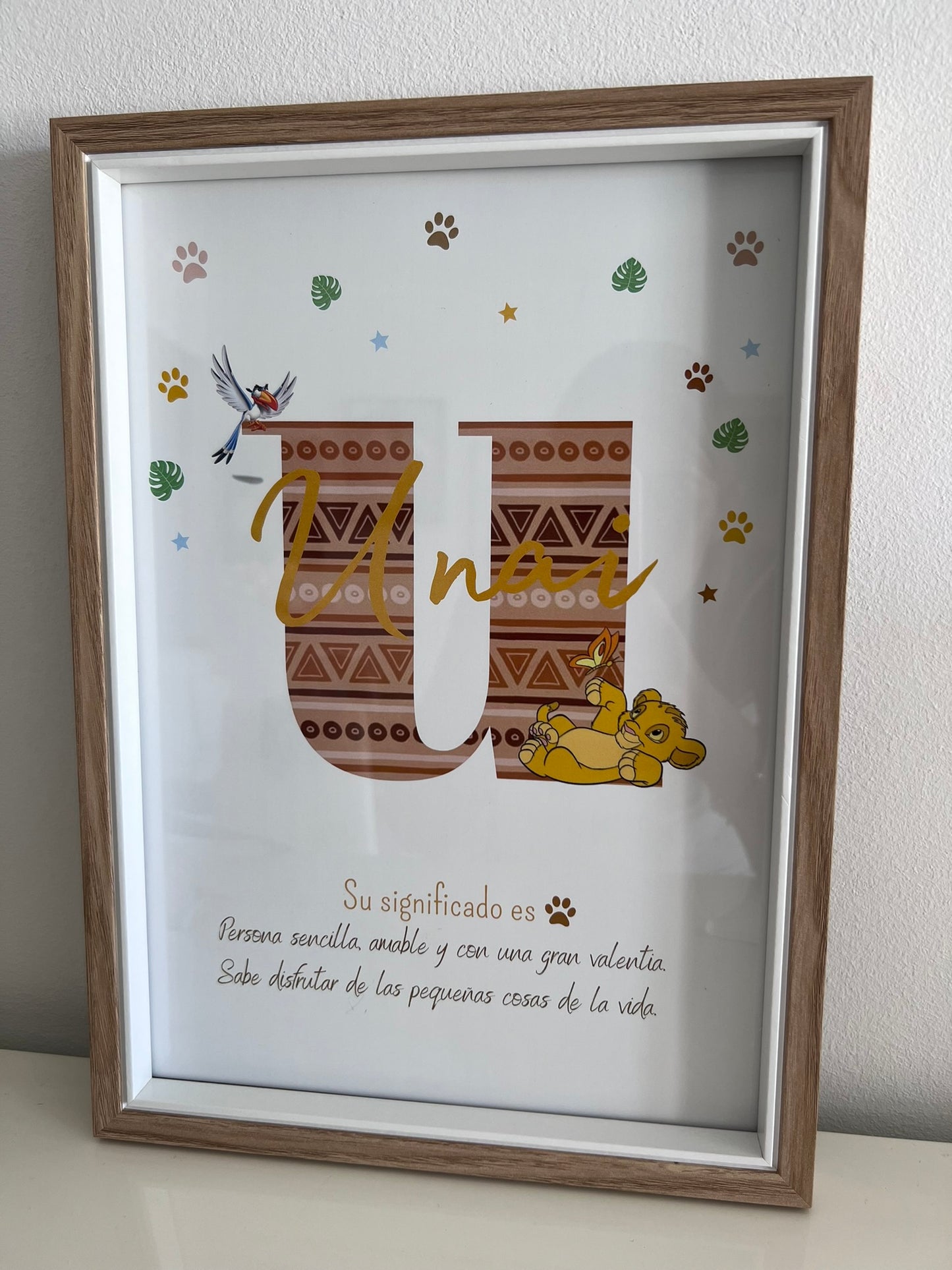 Lámina inicial significado "Rey León Simba"