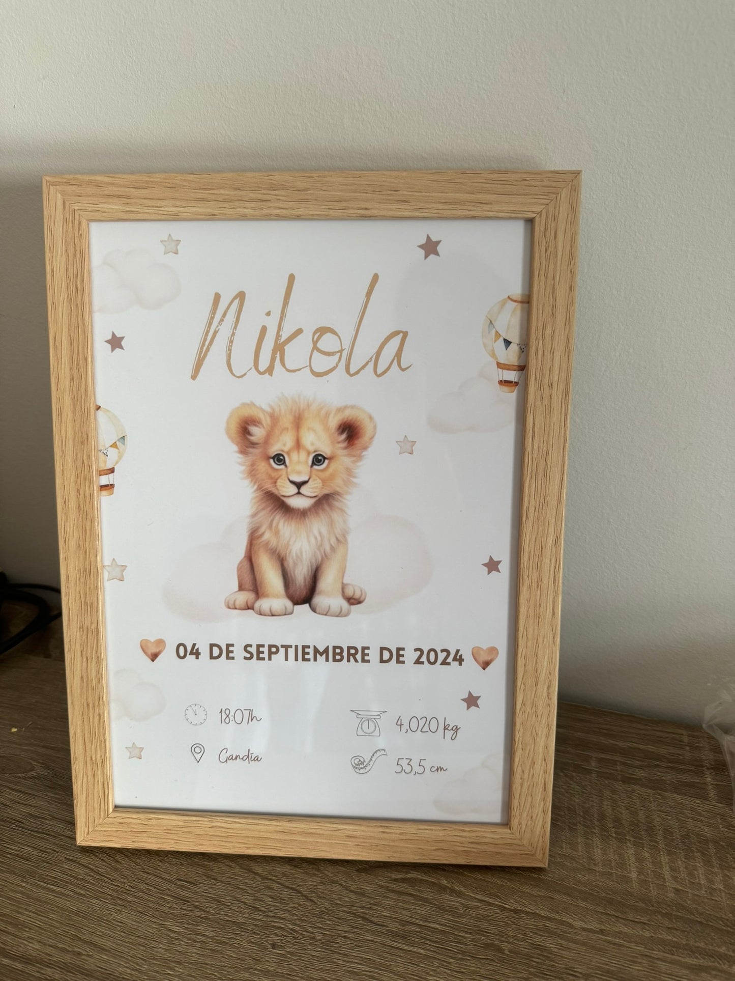 Lámina de nacimiento básica "Leoncito"