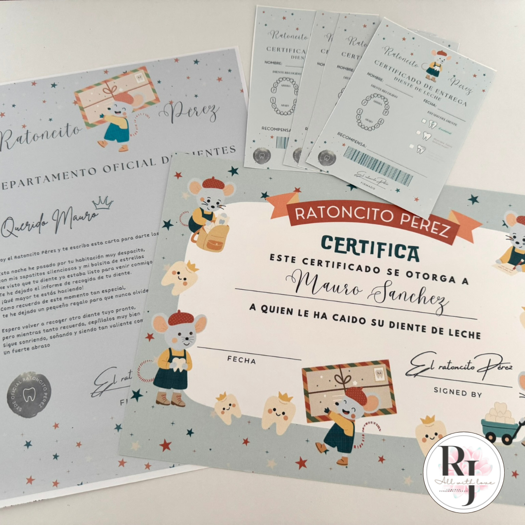 carta y certificado ratoncito perez