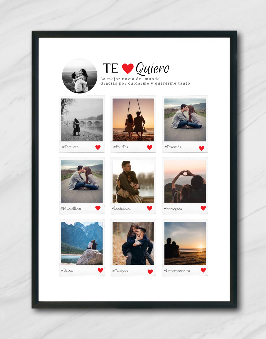 Lámina personalizada pareja "Te quiero"