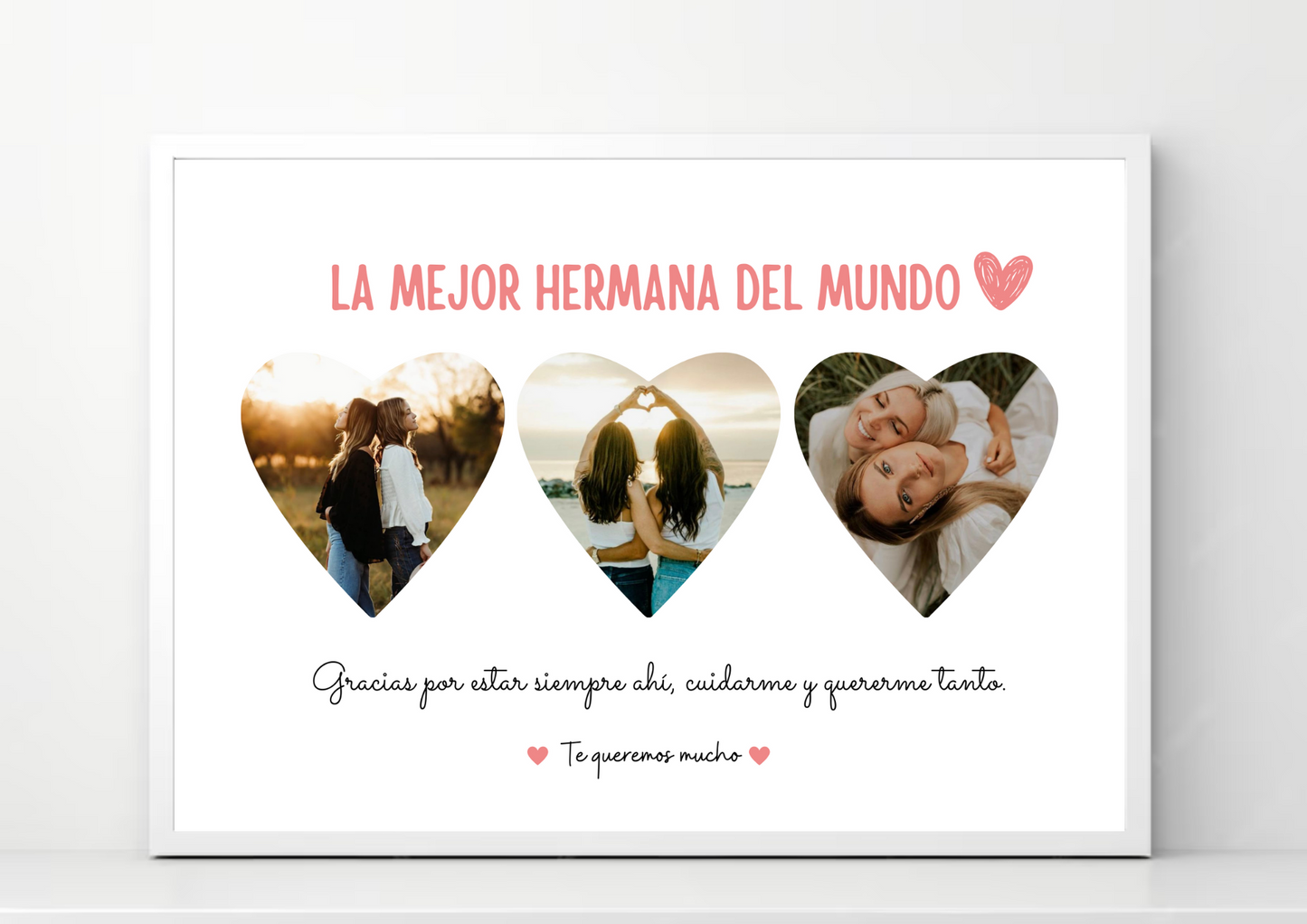 Lámina personalizada "Hermana corazones"