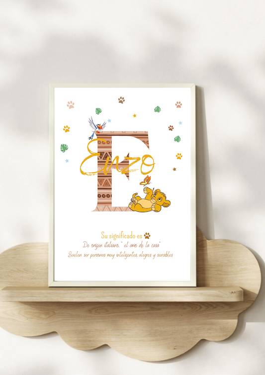 Lámina inicial significado "Rey León Simba"