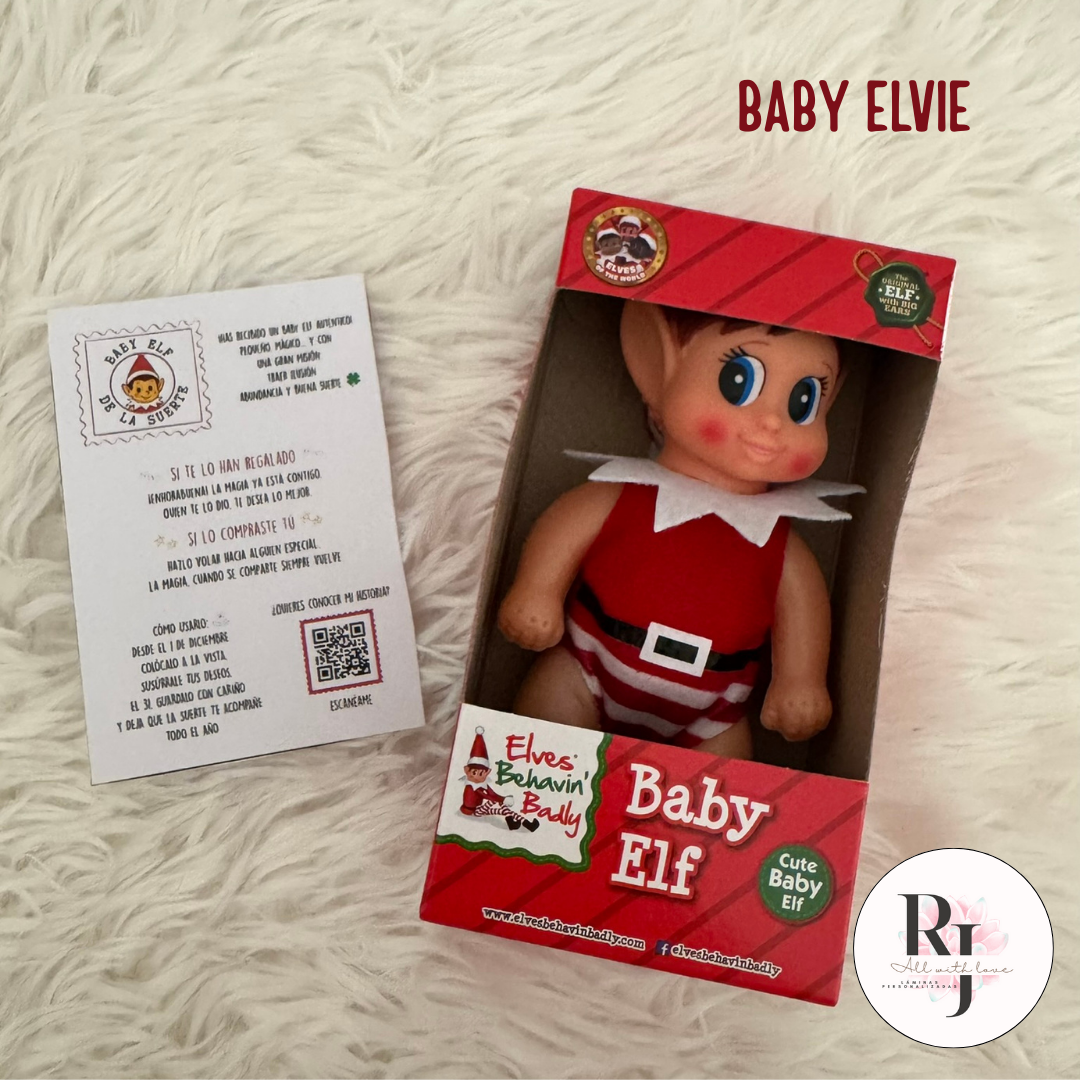 Mini elfo navidad Baby elf Elvie niña elfa baby 13 cm  Elves Behaving Badly