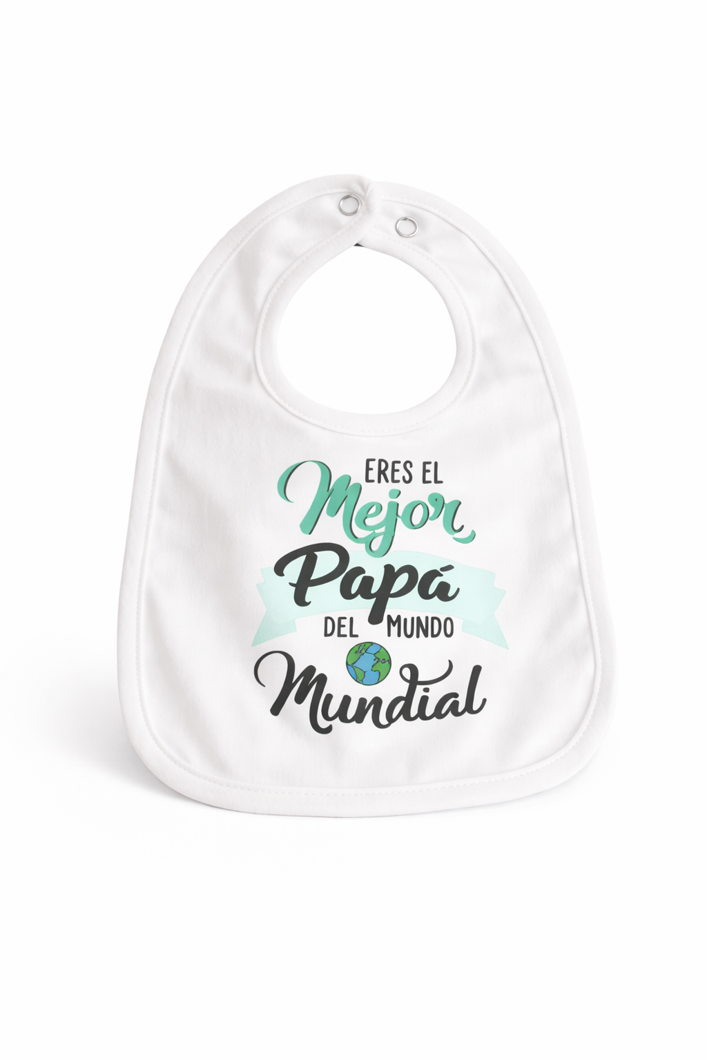 Pack día del padre Lámina personalizada "Papá 8 fotos corazon" + Babero