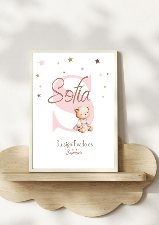 Lámina inicial significado "Osita rosa"