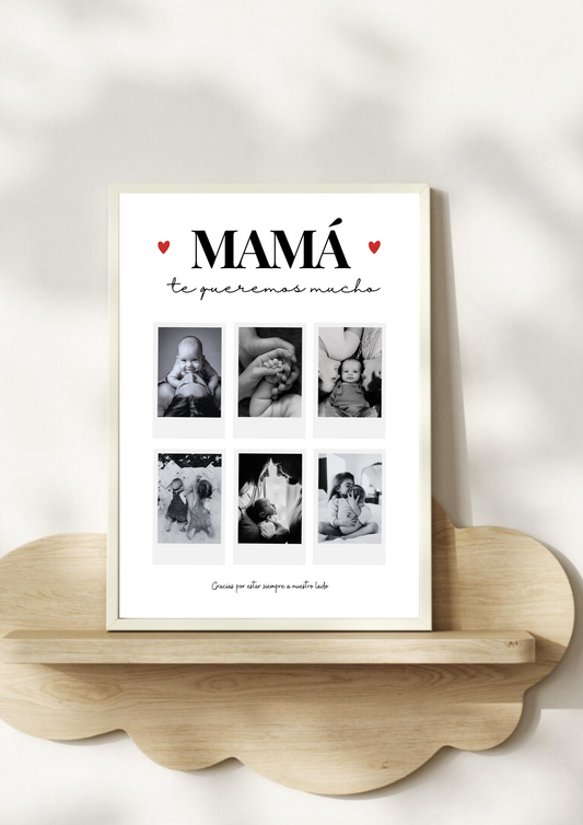 Lámina personalizada "Mamá te queremos mucho"