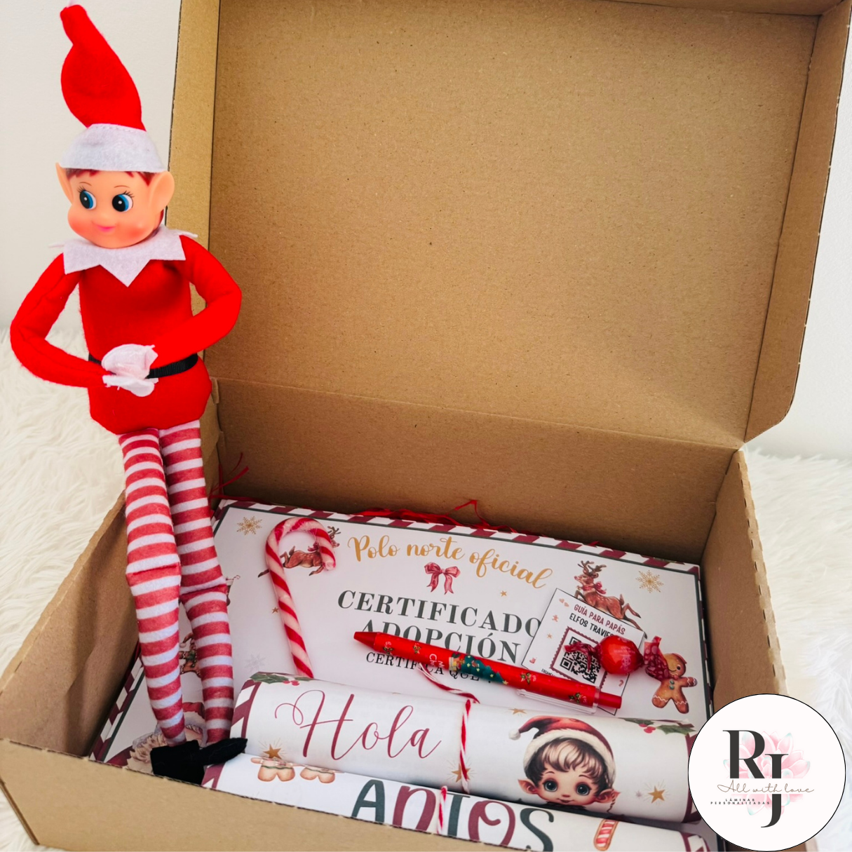 Pack personalizado Elfo travieso de navidad  Elfa Niña