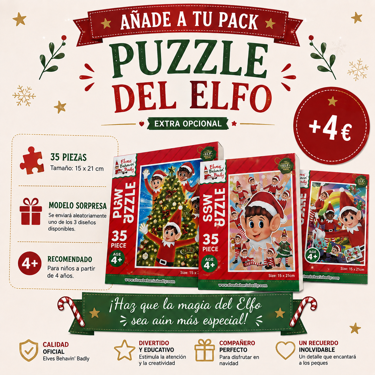 Pack Especial  Elfo Travieso Personalizado + Llave Mágica + Mini Pinball