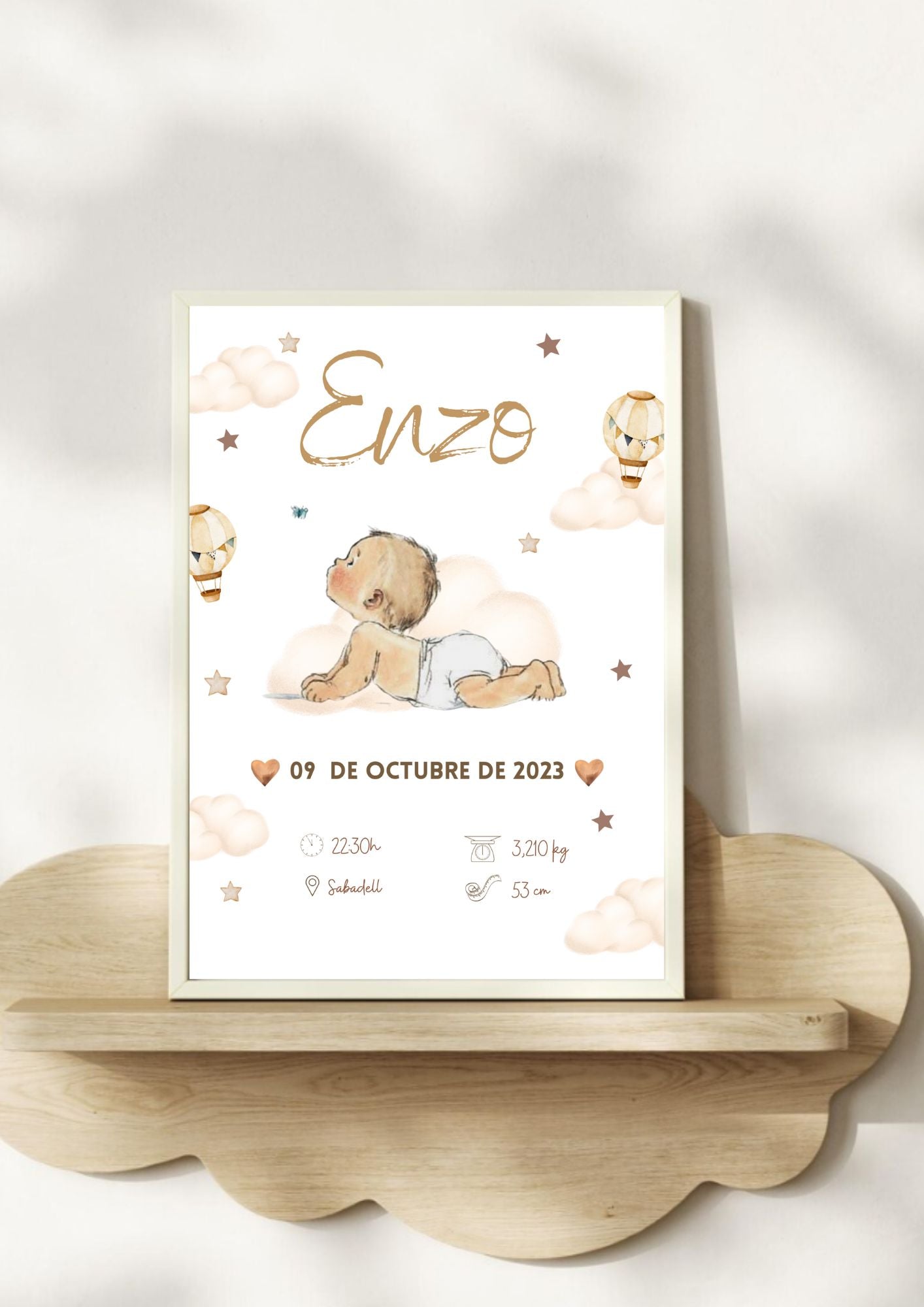 Lámina de nacimiento "Bebé niño"