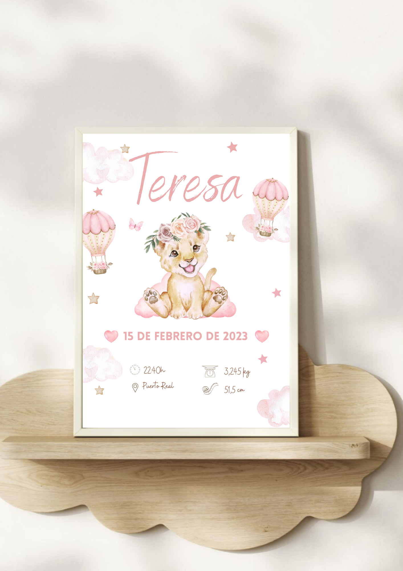 Lámina de nacimiento  "Leoncita"