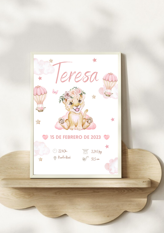Lámina de nacimiento  "Leoncita"