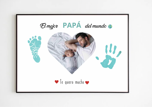 Lámina personalizada "Huellas papá"