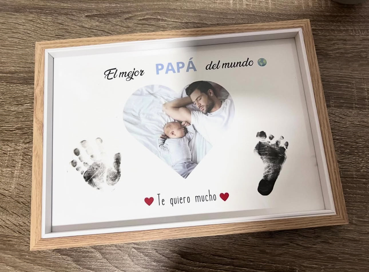 Lámina personalizada "Huellas papá"