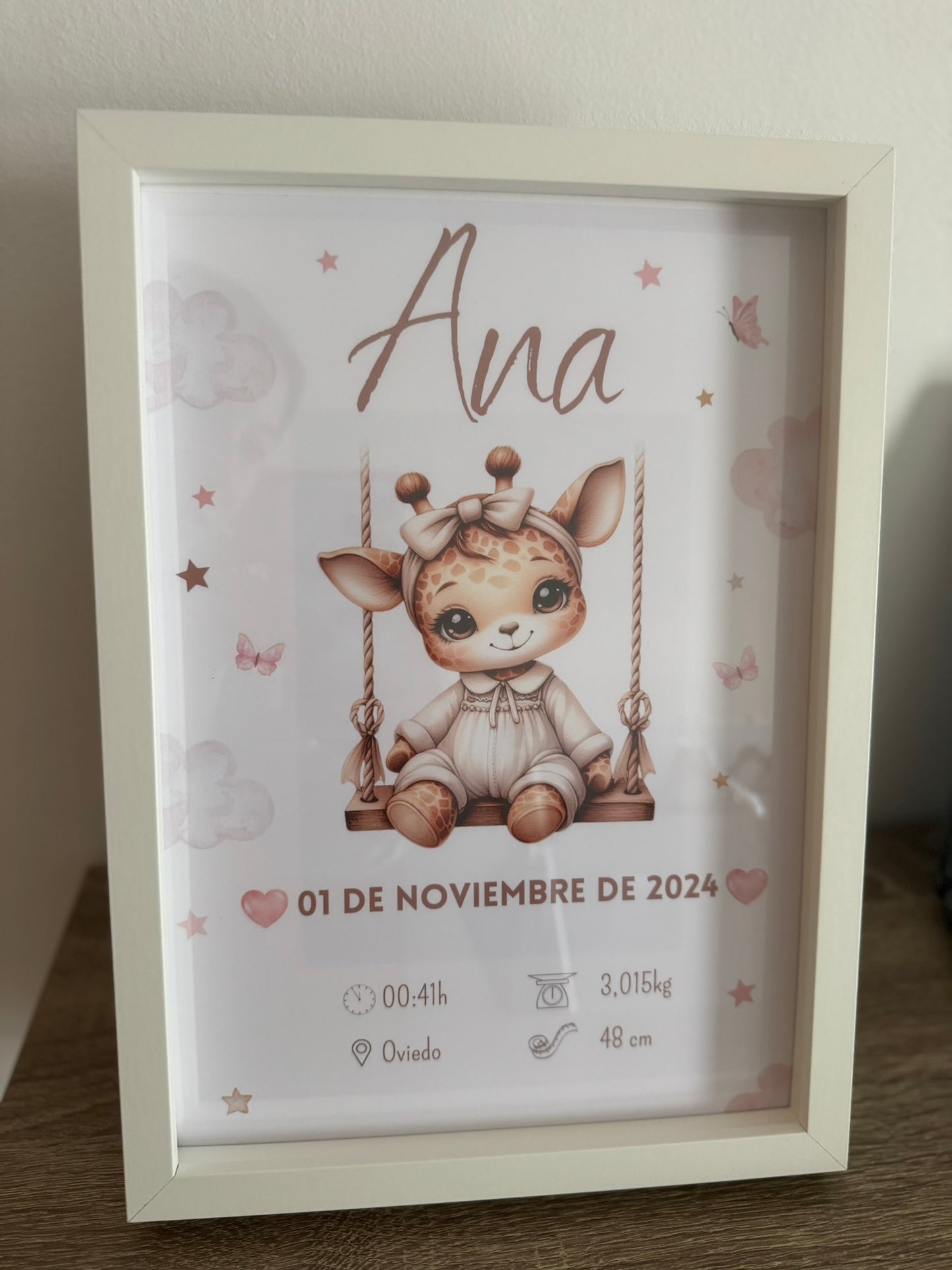 Lámina de nacimiento básica "Jirafa"