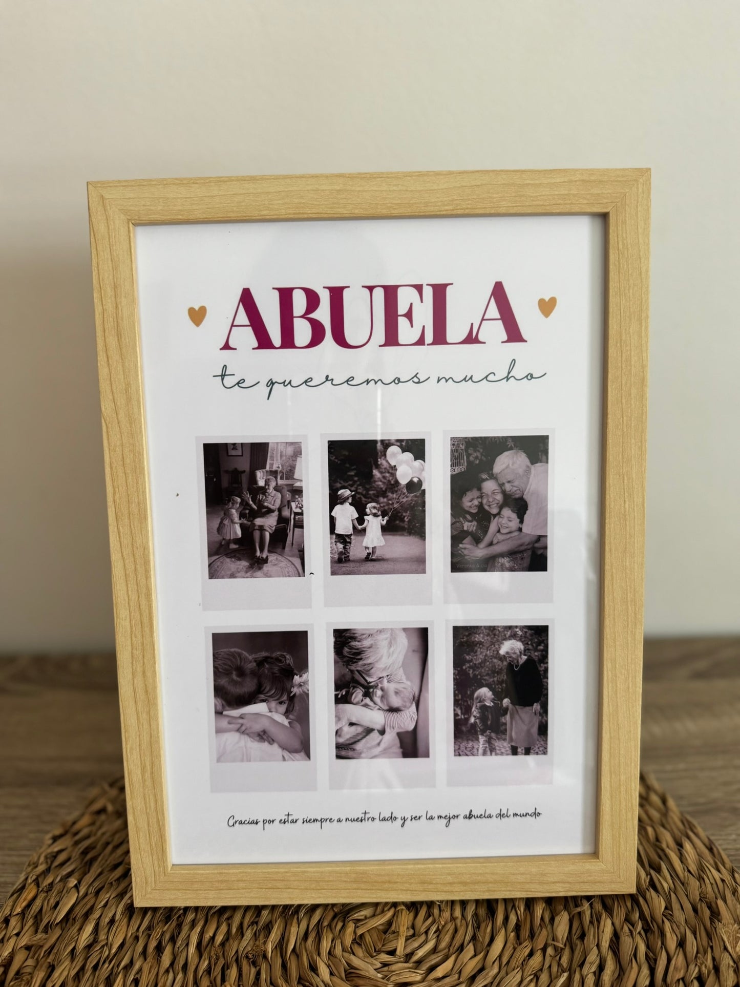 Lámina personalizada "Abuela te queremos mucho"