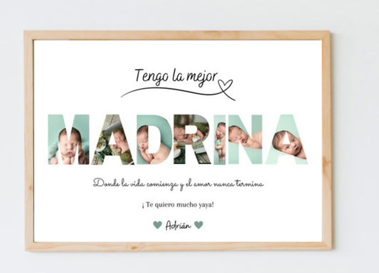 Cuadro madrina bautizo