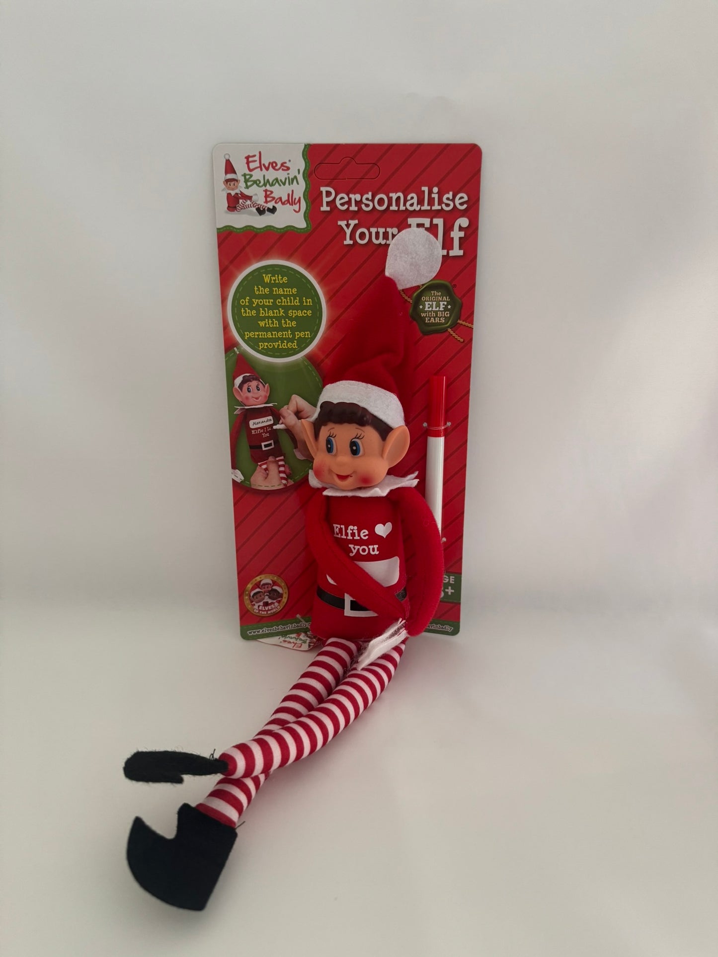 Elfo personalizable con rotulador  Elves Behavin Badly 30cm