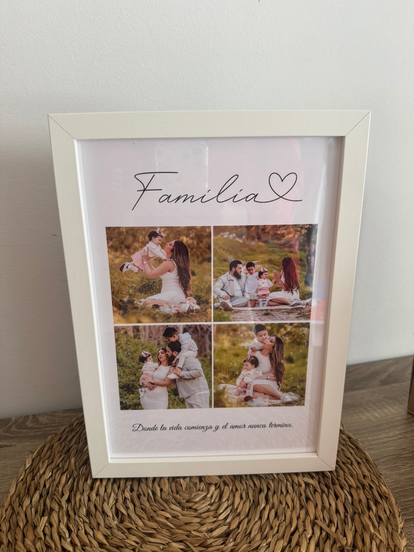 Lámina personalizada  "Familia 4 fotos"