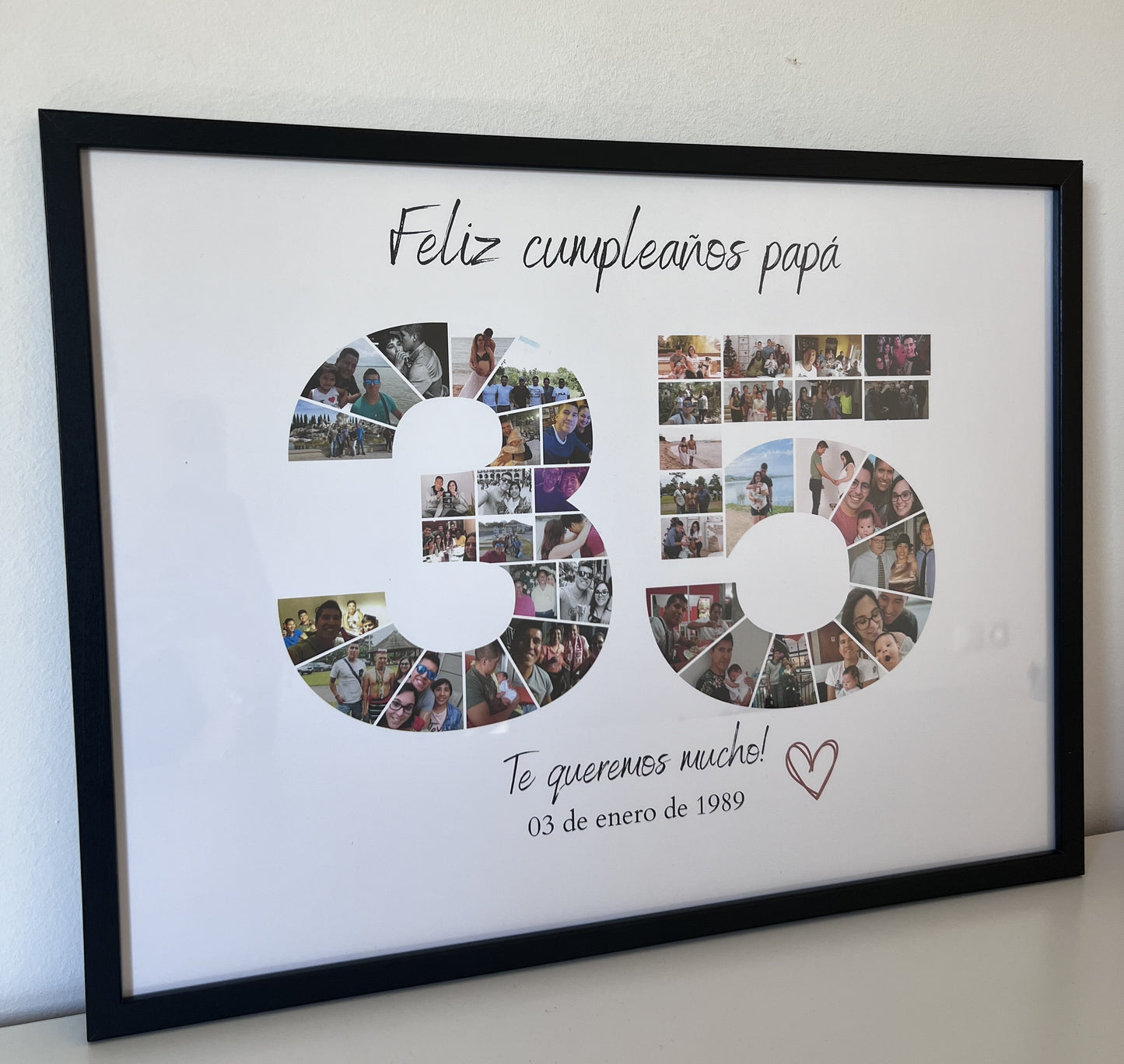 Lámina personalizada  "Número cumpleaños"