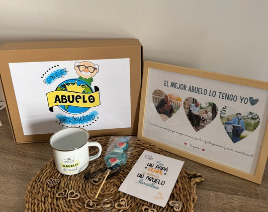Pack día del padre Lámina personalizada "Abuelo" + Taza