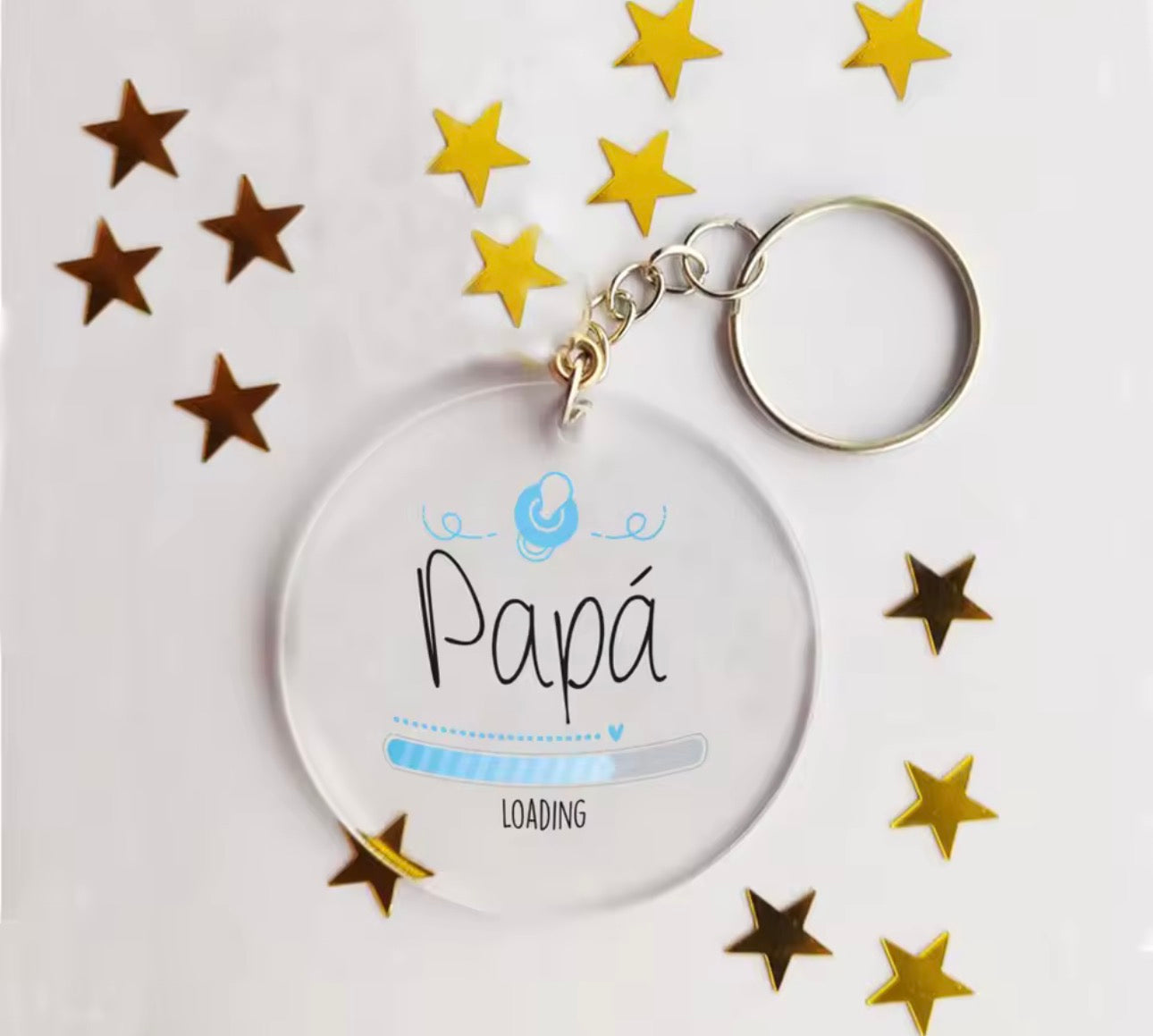 Taza + llavero papá en camino