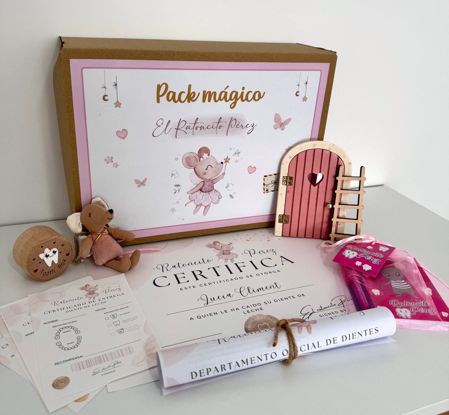 pack ratoncito pérez personalizado