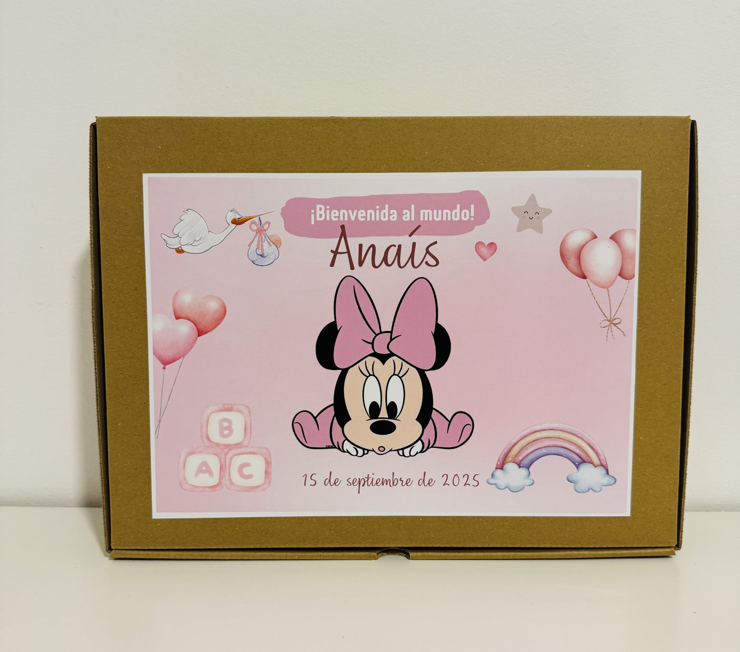 Guarda recuerdos nacimiento bebé "Bambi arco iris"