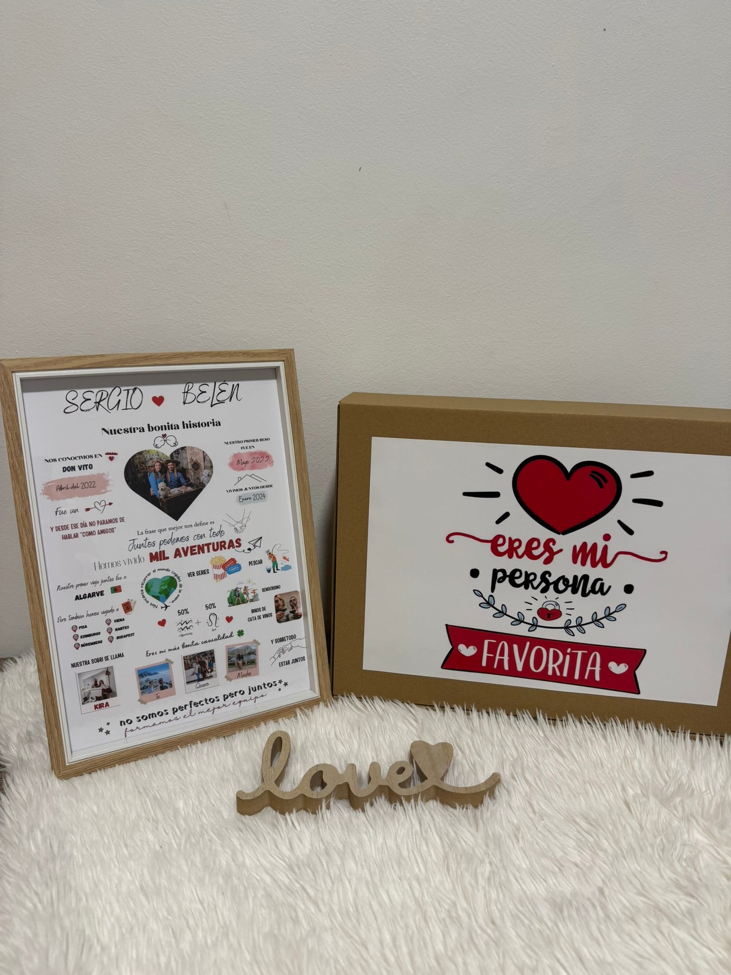 Lámina personalizada pareja  "Nuestra historia de amor"