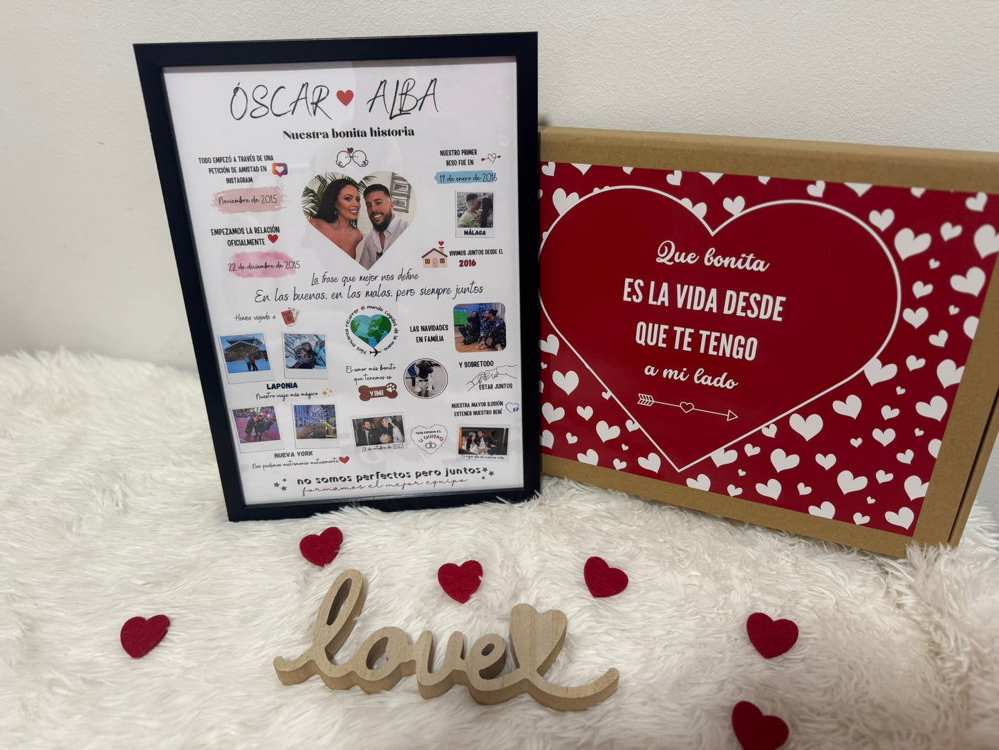 Lámina personalizada pareja  "Nuestra historia de amor"