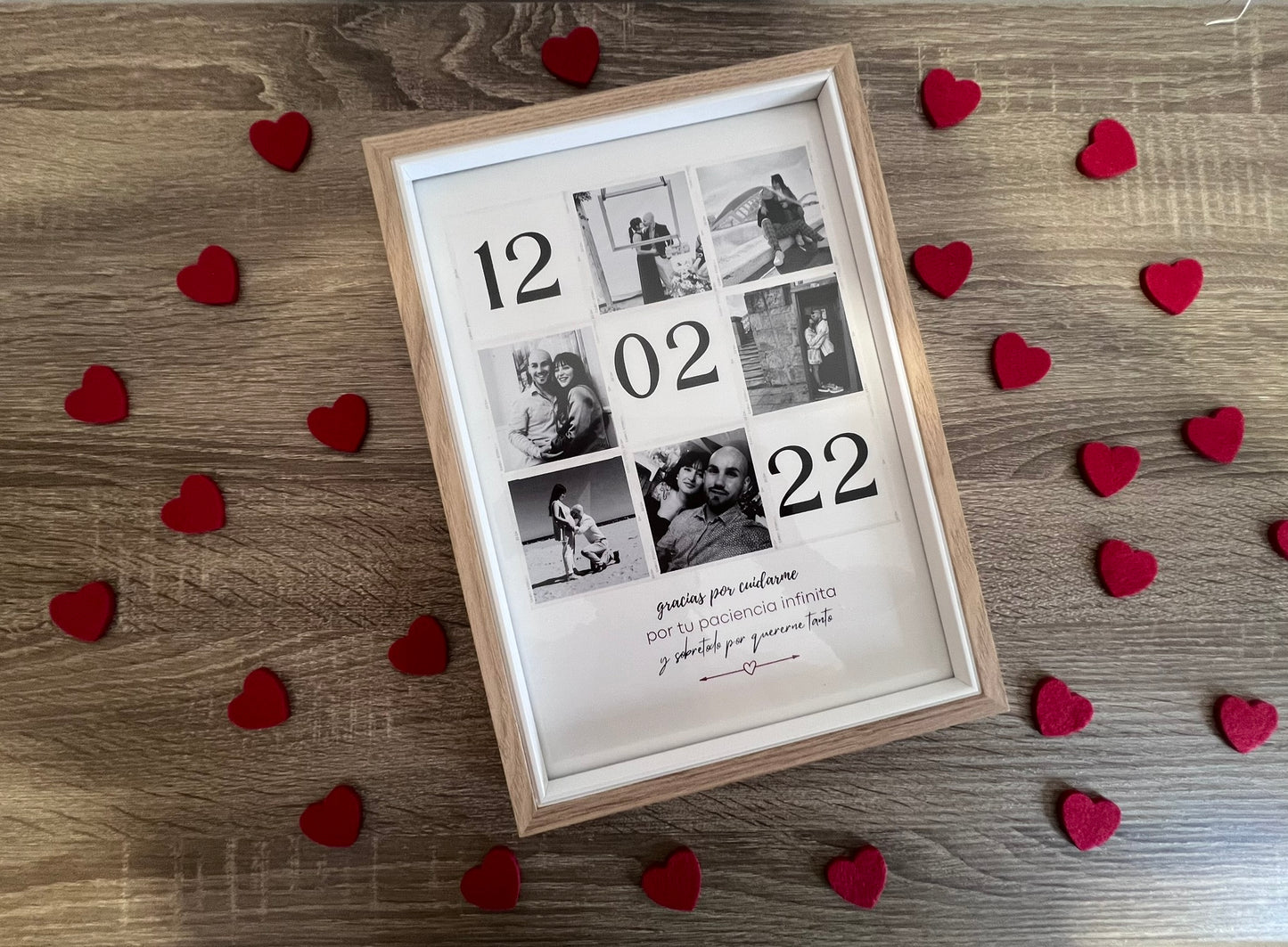 Lámina personalizada pareja "Fecha y fotos"