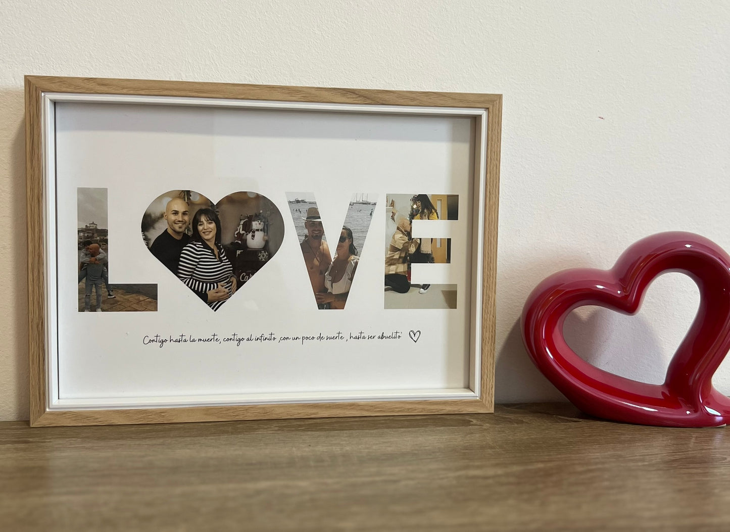 Lámina personalizada pareja palabra "Love" fotos