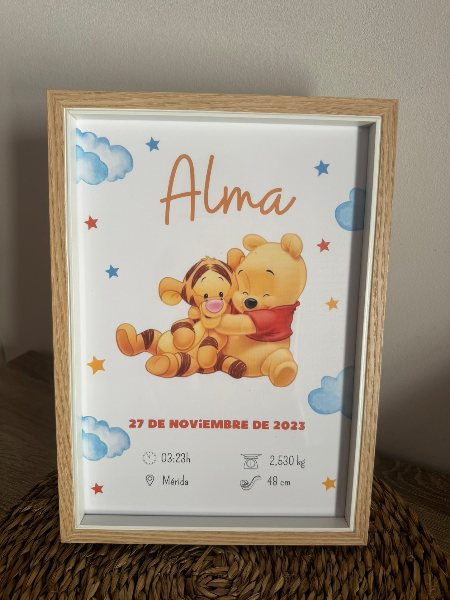 Lámina de nacimiento básica "Winnie the pooh"