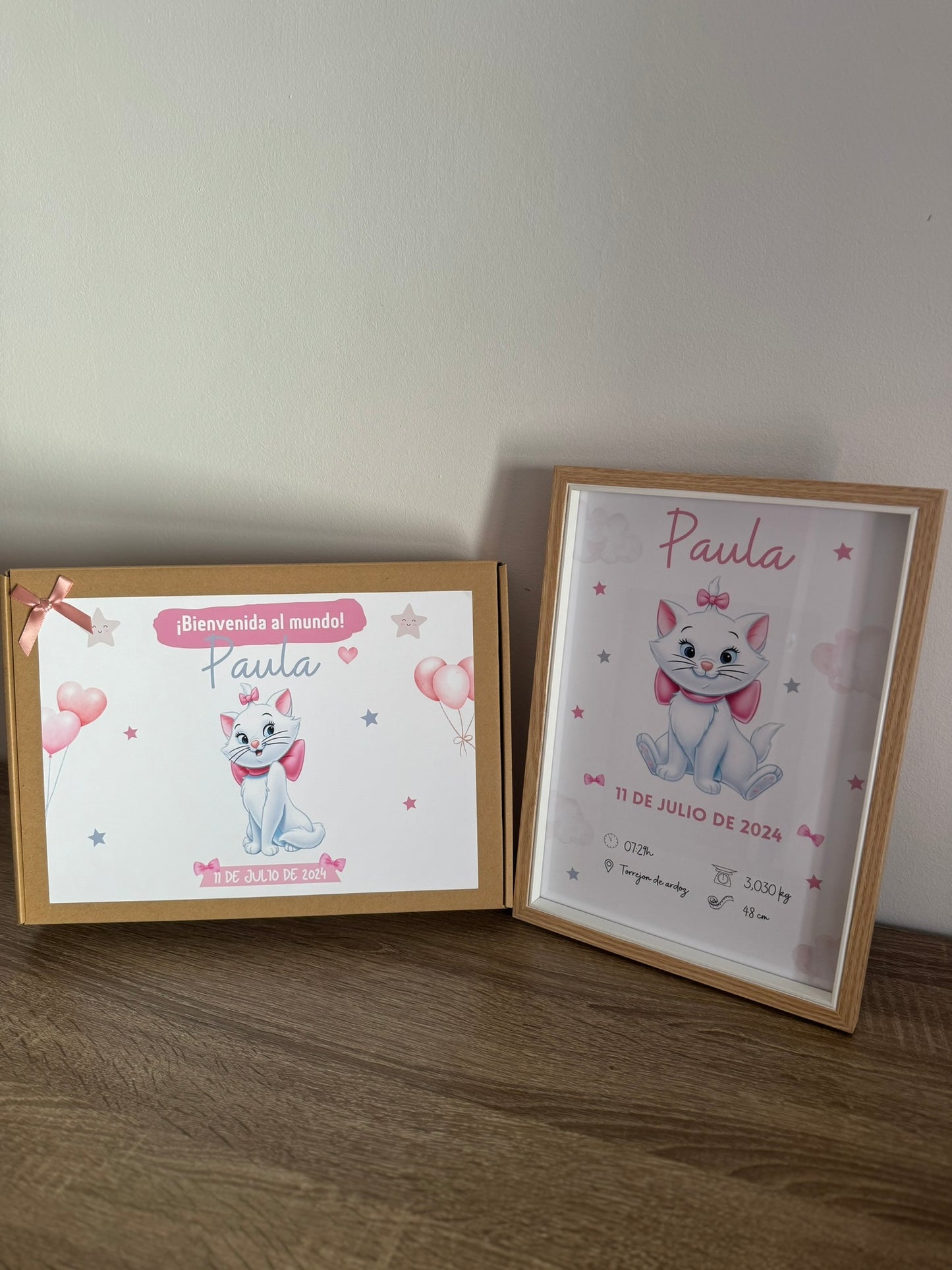 Lámina de nacimiento básica "Gatita Marie"