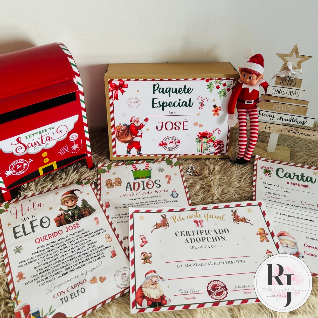 Pack personalizado Elfo travieso de navidad niño