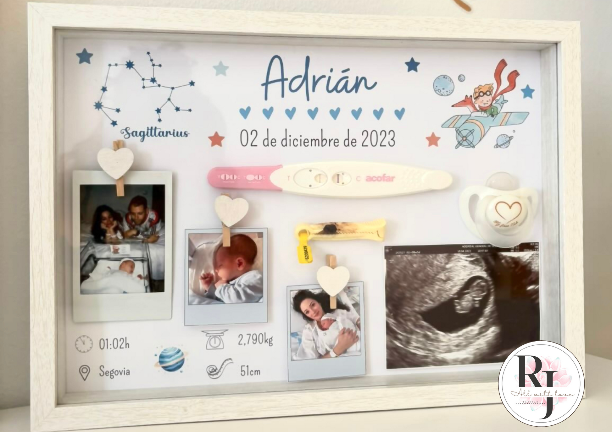 Guarda recuerdos nacimiento bebé recién nacido El principito