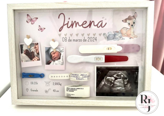 Guarda recuerdos nacimiento bebé recién nacido Bambi
