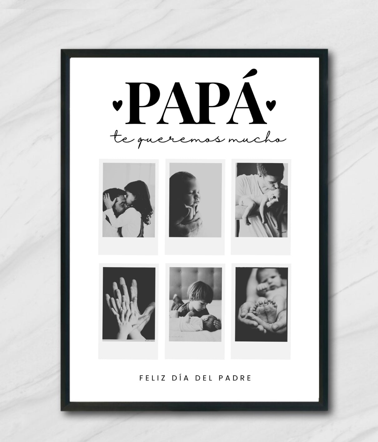 Lámina personalizada "Papá te queremos mucho"