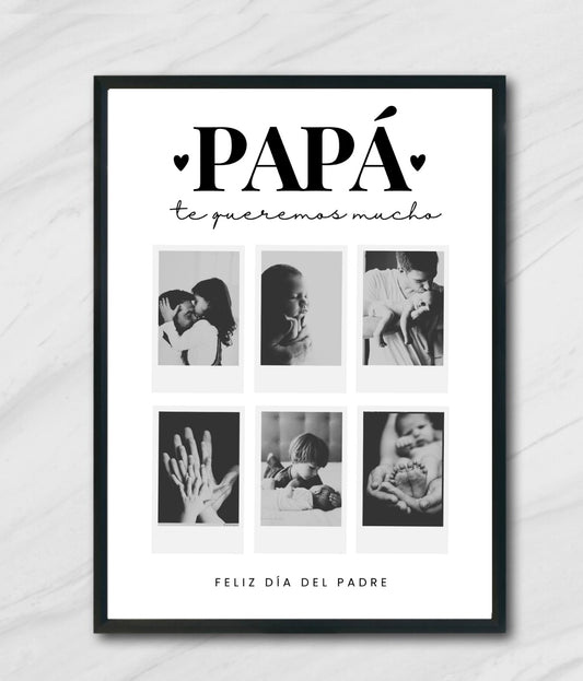 Lámina personalizada "Papá te queremos mucho"