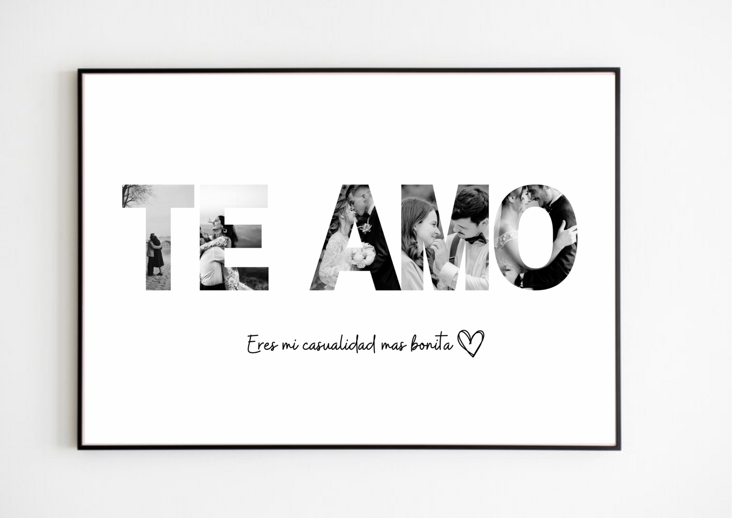 Lámina personalizada pareja fotos "Te quiero"