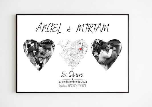 Lámina personalizada pareja " Nuestro momento especial "