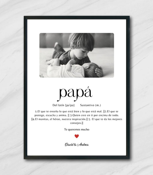 Lámina personalizada "Definición papá"