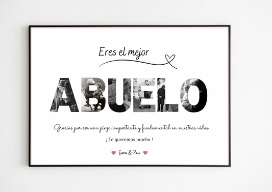 Lámina personalizada "Eres el mejor abuelo"