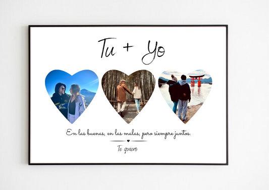 Lámina personalizada pareja  " Tu & Yo"