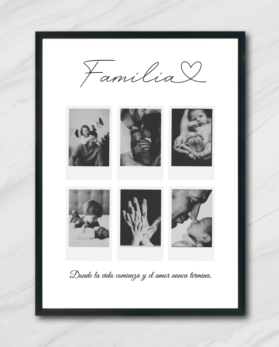 Lámina personalizada  "Familia 6 fotos"