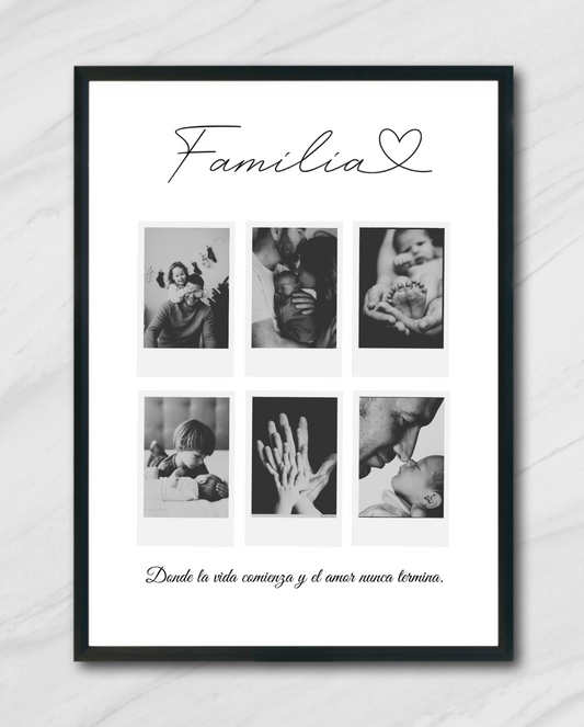 Lámina personalizada  "Familia 6 fotos"