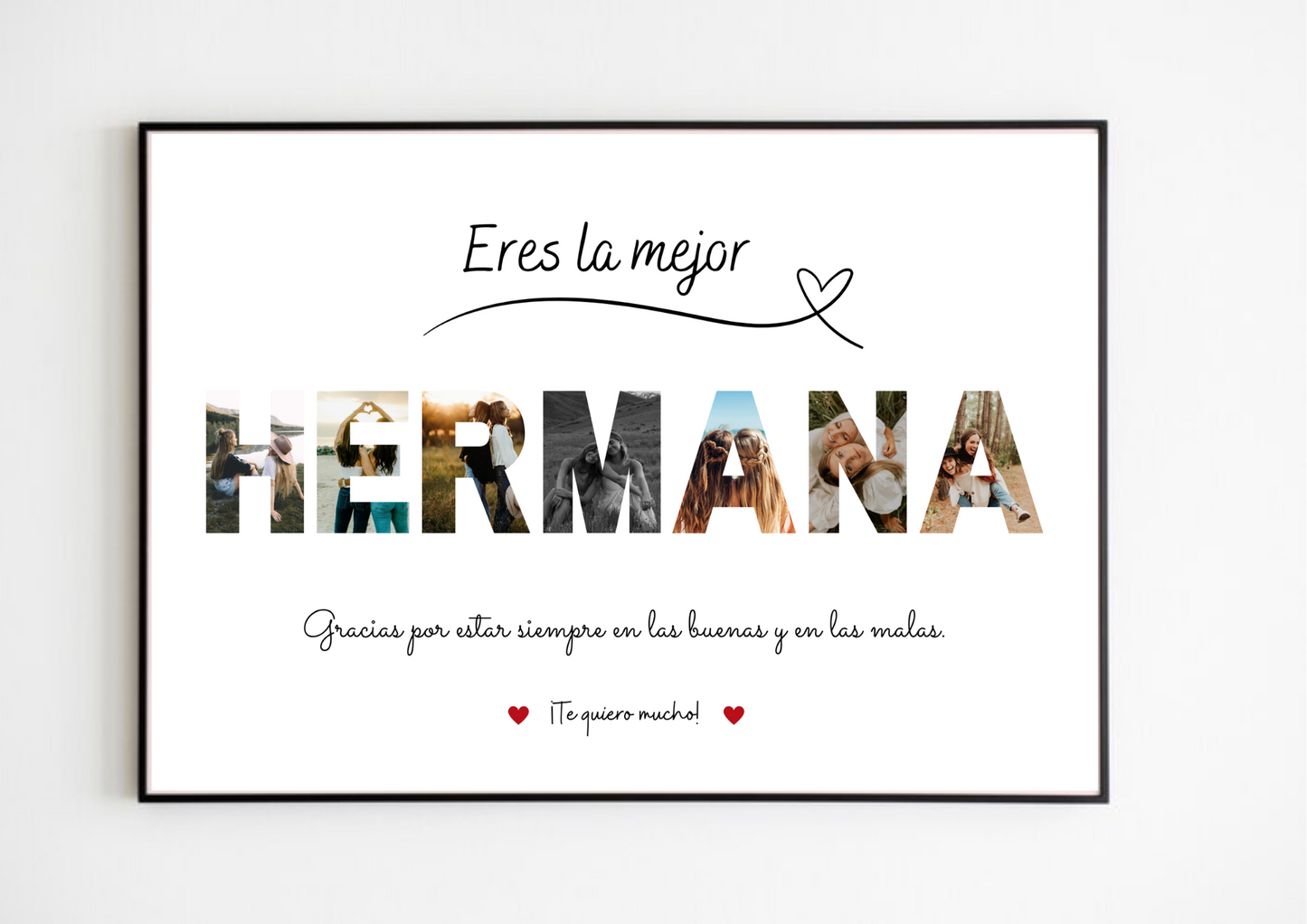 Lámina personalizada "Eres la mejor hermana"