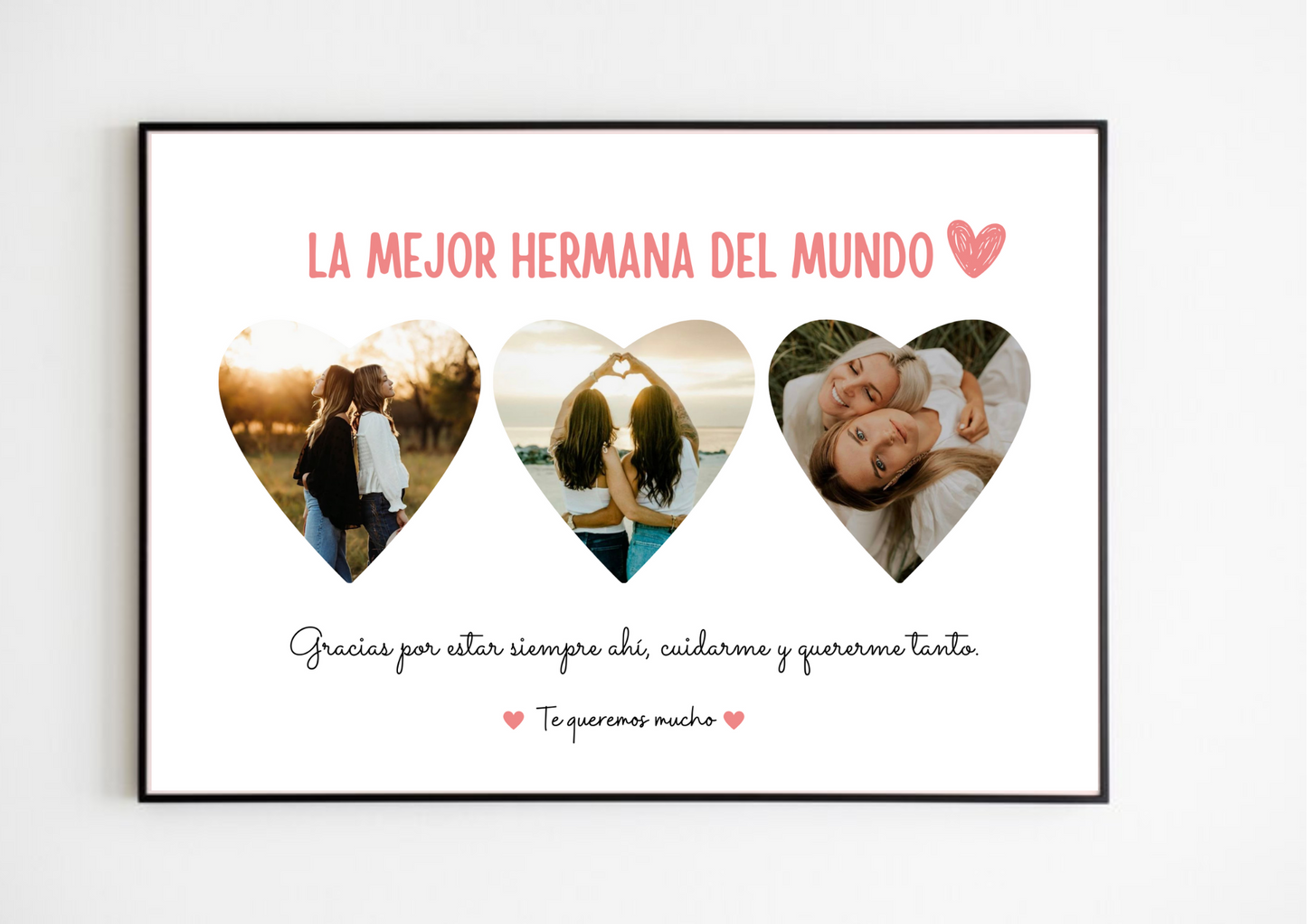 Lámina personalizada "Hermana corazones"